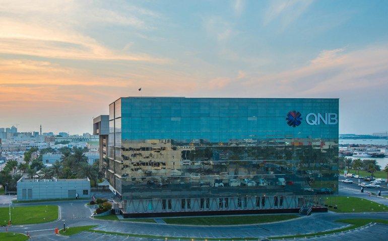المقر الرئيسي لمجموعة بنك قطر الوطني QNB في مشيرب وسط الدوحة